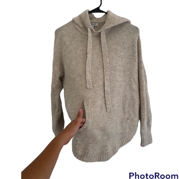 Madewell Hooded pullover draw string sweater: size XS - Picture 6 of 10